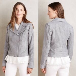 Anthropologie HEI HEI Vegan Suede Moto Jacket